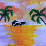 Dolphins and Palm Trees