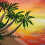 Tropical beach sunset